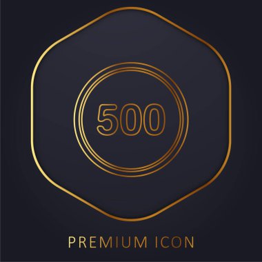 Siyah Çemberde Altın Çizgili Logo veya Simgesi Olan 500 Kişi