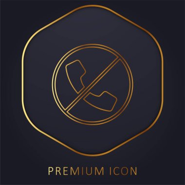 Engellenmiş altın çizgi premium logosu veya simgesi