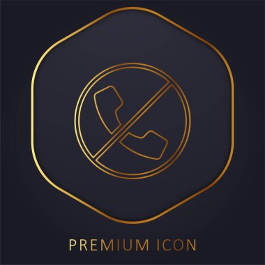 Blocked golden line premium logo or icon clipart