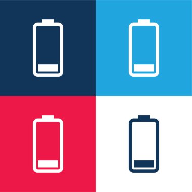 Pil Durumu: Mavi ve kırmızı 4 renk en küçük simge seti