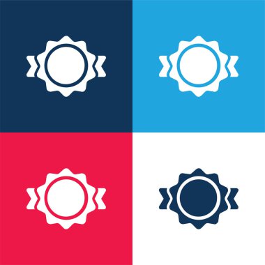 Ödül Kemerleri Mavi ve Kırmızı Minimum Renk Simgesi