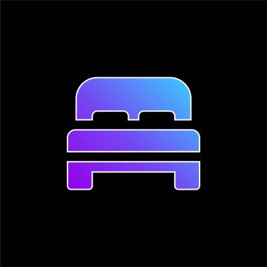 Yatak mavisi gradyan vektör simgesi