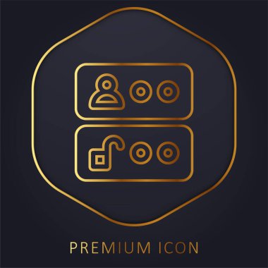 Altın çizgi premium logo veya simgeye eriş