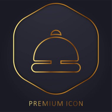 Zil zili altın çizgisi logosu veya simgesi