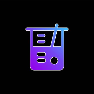 Beaker mavi gradyan vektör simgesi