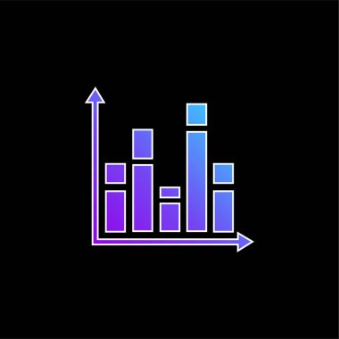 Çubuk mavi grafiksel vektör simgesi