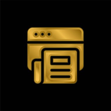 Madde altın kaplamalı metalik simge veya logo vektörü