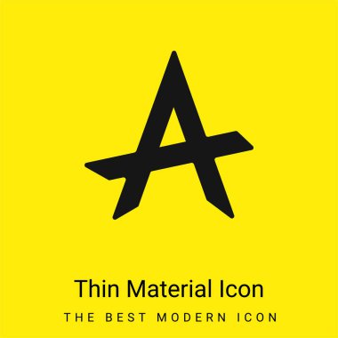 Anarchy minimal bright yellow material icon clipart