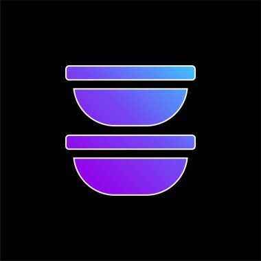 Bowl mavi gradyan vektör simgesi