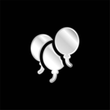 Balonlar gümüş kaplama metalik simge