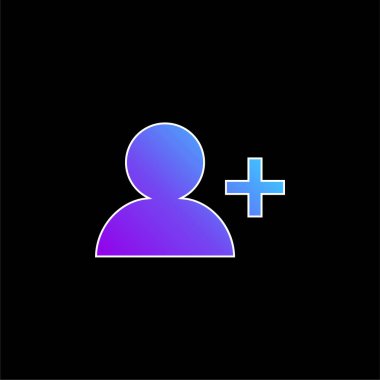 Kullanıcı mavi gradyan vektör simgesi ekle