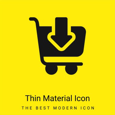 Add To Cart minimal bright yellow material icon clipart