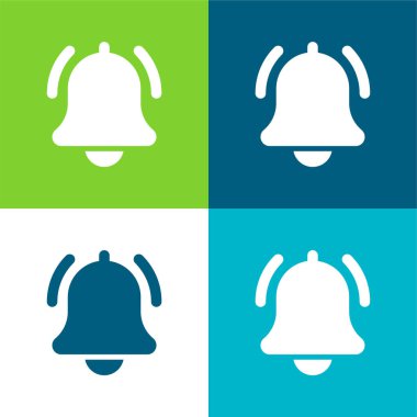 Bell Düz 4 renk simgesi seti