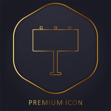 Billboard altın çizgisi prim logosu veya simgesi