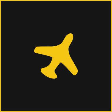 Uçakta Sarı Parlayan Neon Simgesi