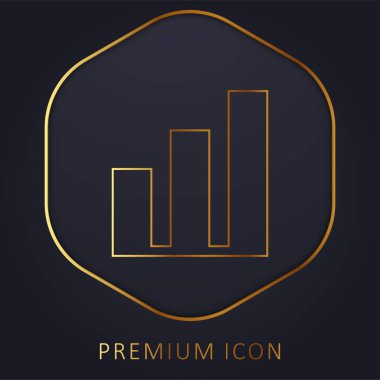 Çubuk Çizelgesi Altın Çizgi prim logosu veya simgesi