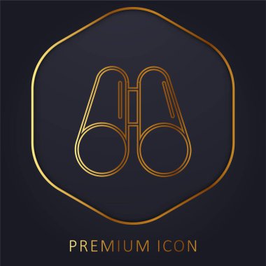 Dürbün altın çizgi prim logosu veya simgesi