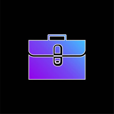 Evrak çantası mavi gradyan vektör simgesi