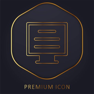 Altın satır premium logosu veya simgesi bloğu