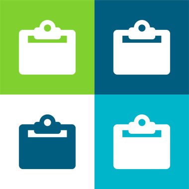 Rozet Düz 4 renk simgesi seti