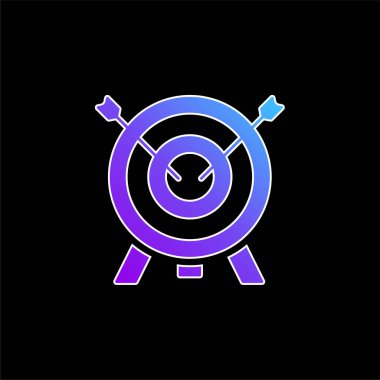 Okçuluk mavi gradyan vektör simgesi