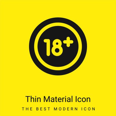 Age Limit minimal bright yellow material icon clipart