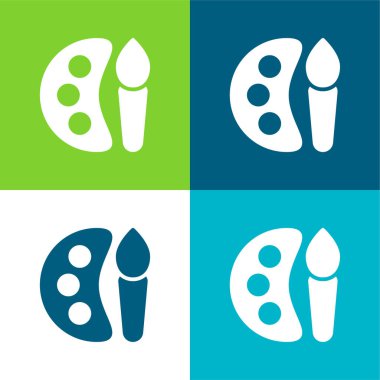 Art Düz 4 renk simgesi seti