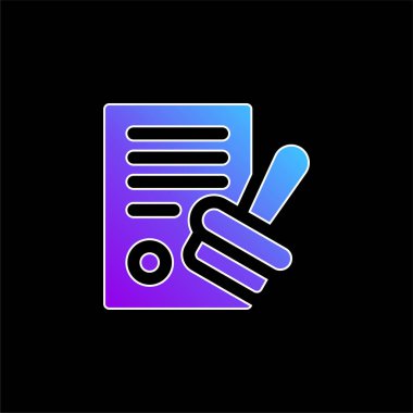 Mavi gradyan vektör simgesini onayla