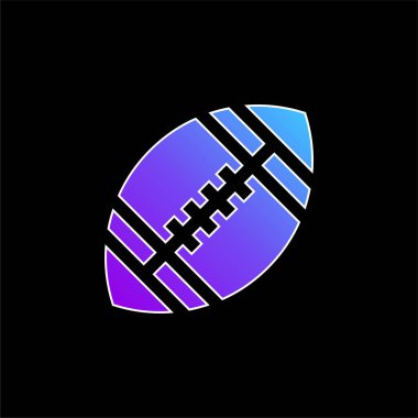 Amerikan futbolu mavi eğimli vektör simgesi