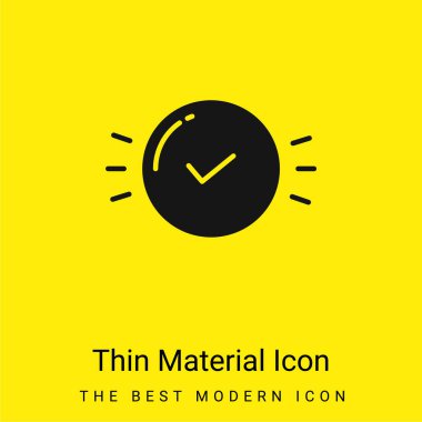 Approval minimal bright yellow material icon clipart