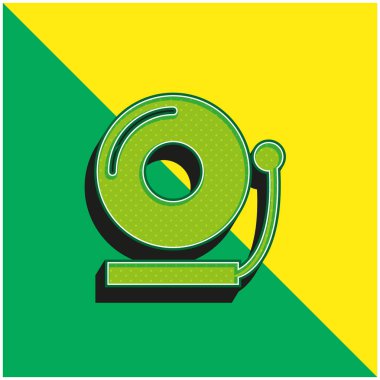 Bell Green ve sarı modern 3D vektör simgesi logosu