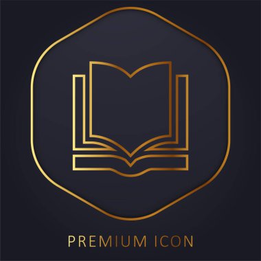 Altın satır premium logosu ya da simgesi