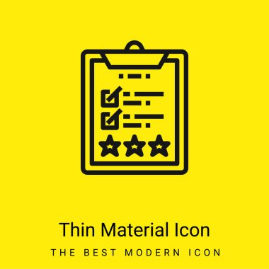 Assessment minimal bright yellow material icon clipart
