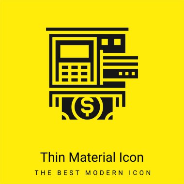 ATM minimal açık sarı malzeme simgesi