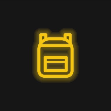 Sırt çantası sarı parlak neon simgesi