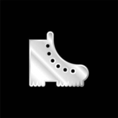 Çizme gümüş kaplamalı metalik simge