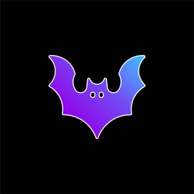 Yarasa mavi gradyan vektör simgesi