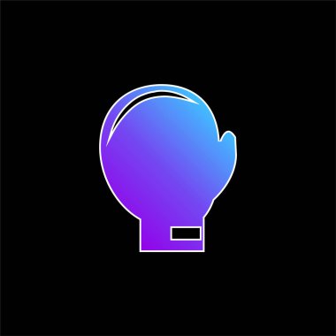 Boks eldiveni mavi eğimli vektör simgesi