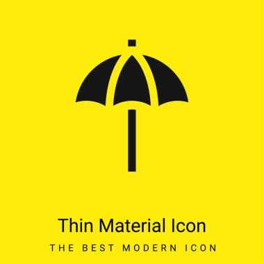 Beach Umbrella minimal bright yellow material icon clipart