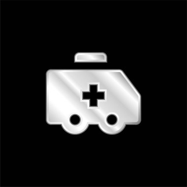 Ambulans gümüş kaplama metalik simge
