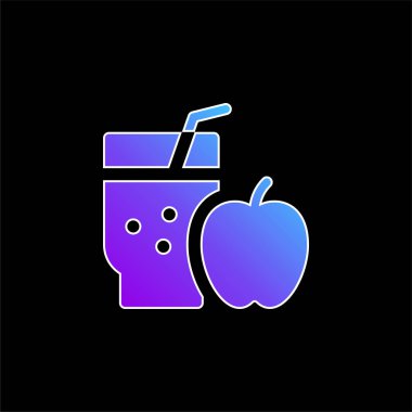 Apple Juice mavi gradyan vektör simgesi