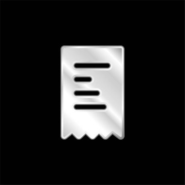 Gümüş kaplama metalik simge