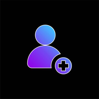 Kullanıcı mavi gradyan vektör simgesi ekle