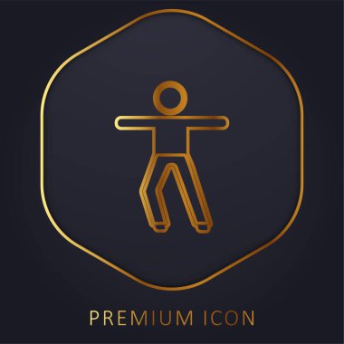 Geniş Kollu Altın Çizgili Logo ya da Simge