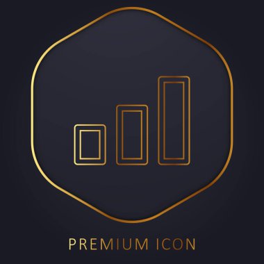 Çubuk Çizelgesi Altın Çizgi prim logosu veya simgesi