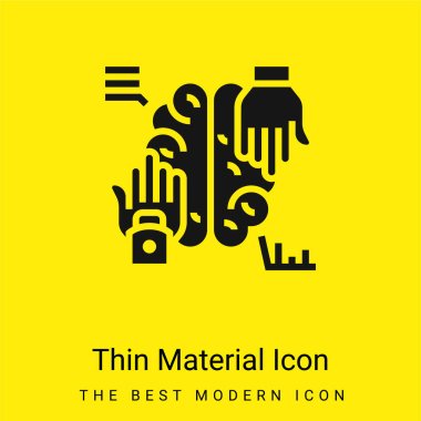 Artificial Intelligence minimal bright yellow material icon