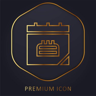 Doğum günü Tarihi Altın Hat prim logosu veya simgesi