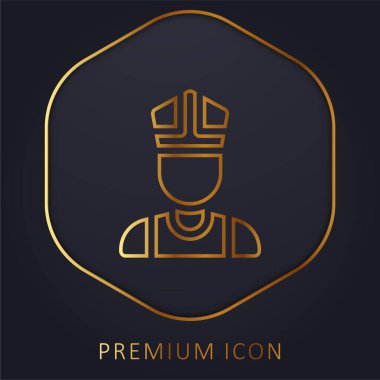 Bishop altın çizgisi logosu veya simgesi