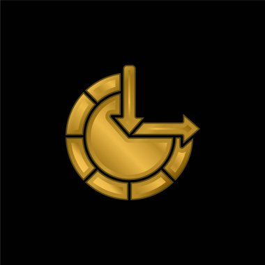 Erişilebilirlik altın kaplamalı metalik simge veya logo vektörü