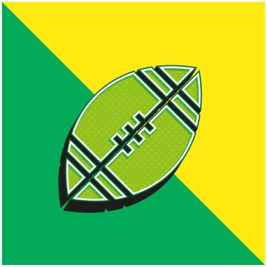 Amerikan Futbol Yeşili ve Sarı 3D vektör simgesi